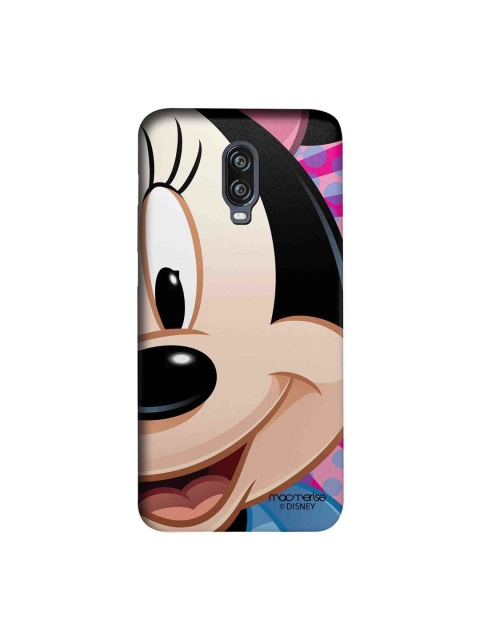 

macmerise Beige & Black Zoom Up Minnie Mouse Sublime Printed OnePlus 6T Back Case