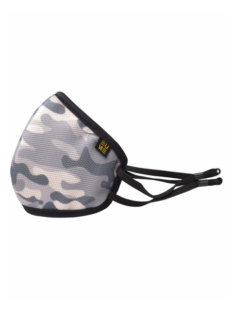 

EUME Unisex Camouflage Printed 4-Ply Anti-Bacterial Reusable Protective Masks, Grey