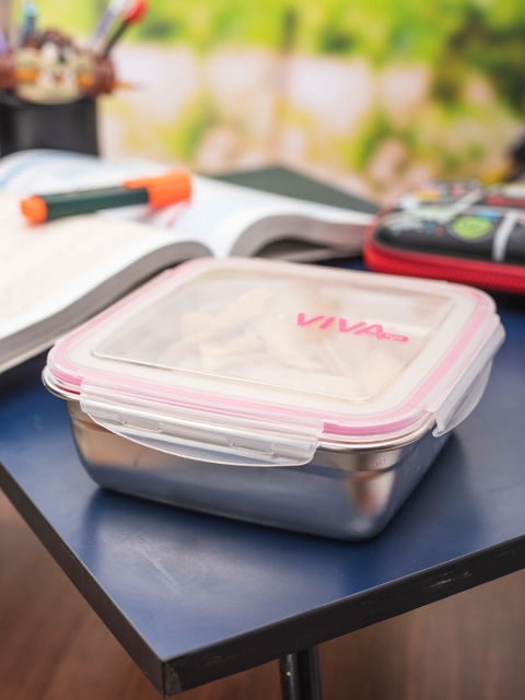 

VIVA h2o Steel-Toned & Transparent Stainless Steel Storage Box
