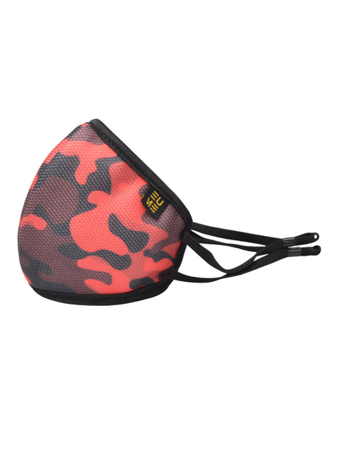 

EUME Unisex Red & Black Camouflage Printed Reusable 4-Ply Protective Outdoor Mask