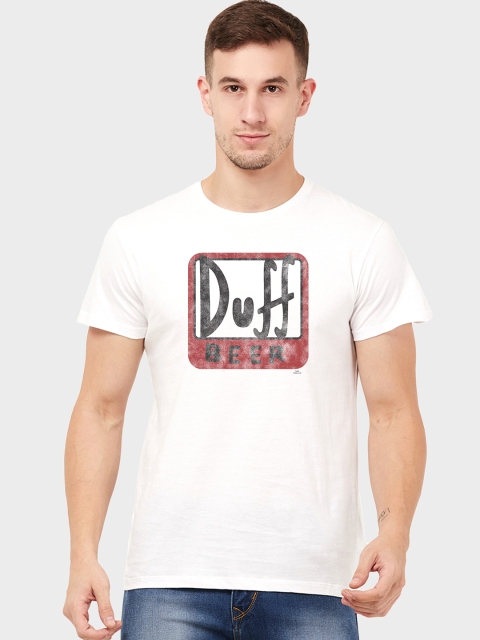 

Free Authority Simpsons Print White Tshirt for Men
