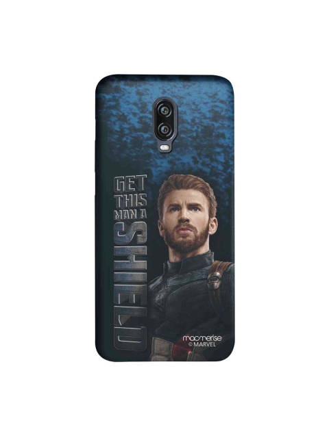 

macmerise Blue & Grey Marvel Comics Shield For Captain Sublime OnePlus 6T Back Case