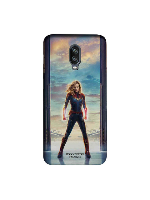 

macmerise Blue & Beige Marvel Comics Captain Marvel Poster Printed OnePlus 6T Back Cover