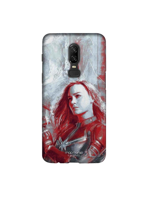 

macmerise Grey & Red Marvel Comics Charcoal Art Captain Marvel Sublime OnePlus 6 Back Case