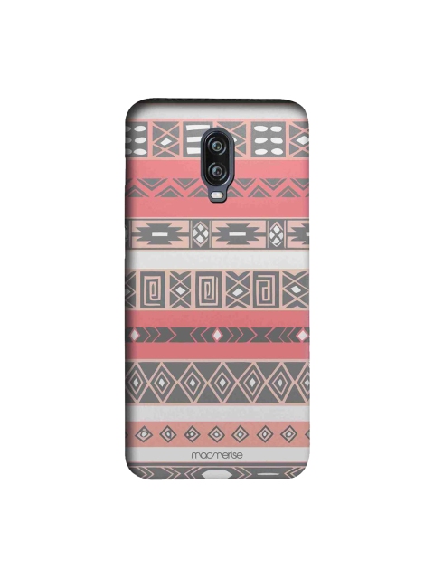 

macmerise Grey & Peach-Coloured Aztec Sublime OnePlus 6T Back Case