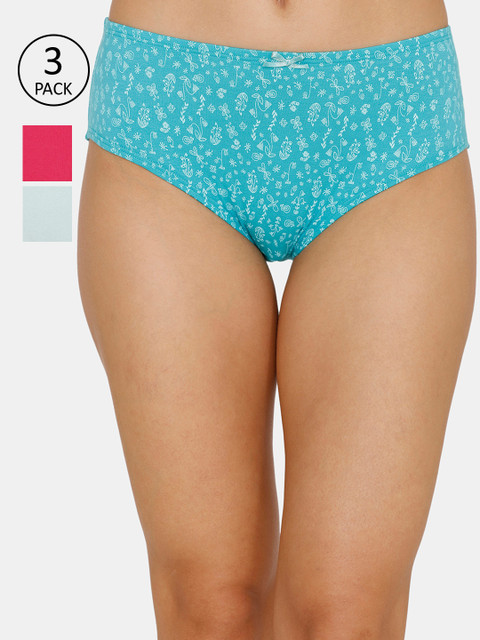 

Zivame Women Pack of 3 Assorted Hipster Briefs ZI2420FASHCBRWN
