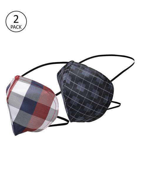 

Alvaro Castagnino Unisex 2 Pcs Printed 3-Ply Reusable Cloth Masks, Grey