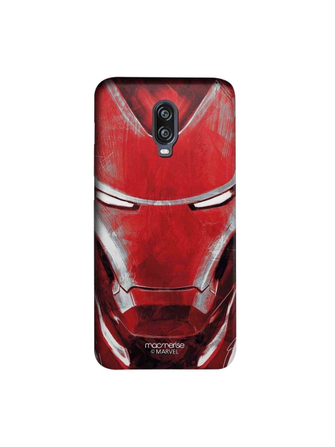 

macmerise Red & Grey Charcoal Art Iron man Sublime OnePlus 6T Mobile Case