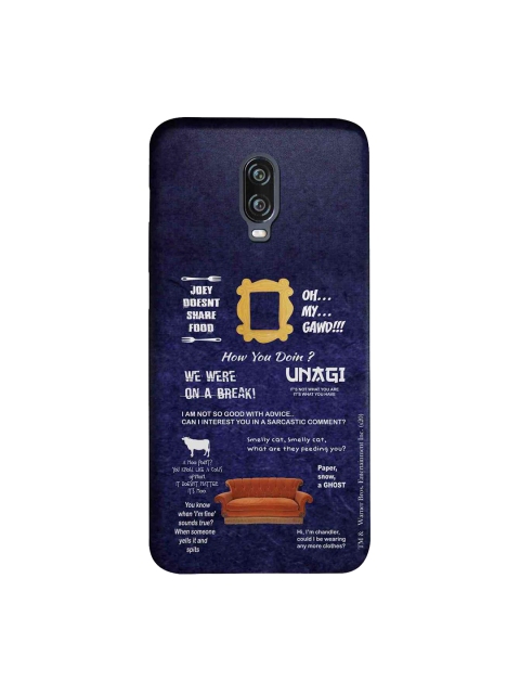 

macmerise Blue & White Friends Essentials Sublime OnePlus 6T Back Case