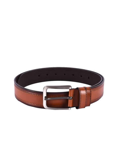 

BuckleUp Men Tan Brown Leather Solid Belt