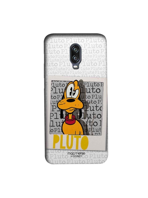 

macmerise Grey & Yellow Pluto Printed OnePlus 6T Back Case