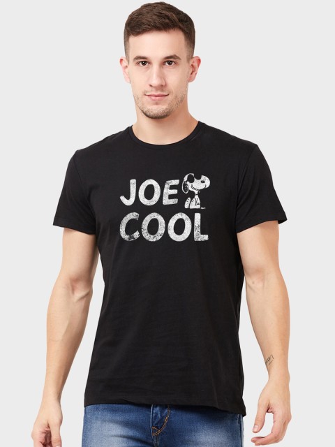 

Free Authority Peanuts Print Black Tshirt for Men