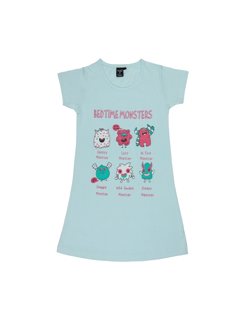 

Todd N Teen Girls Blue Printed Sleep Shirt