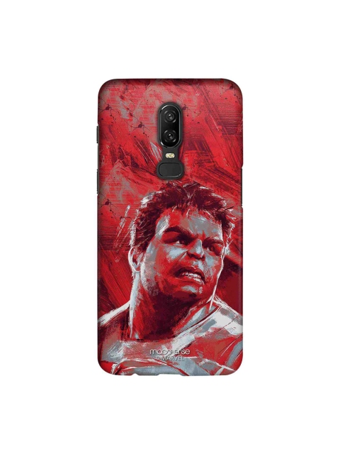 

macmerise Red & Grey Marvel Comics Charcoal Art Hulk Sublime OnePlus 6 Back Cover