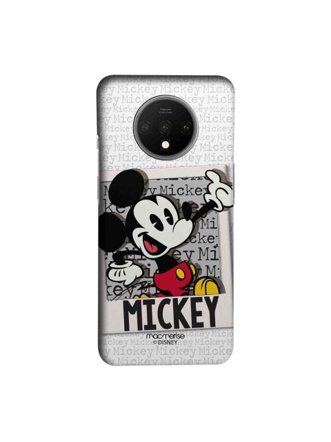 

macmerise Grey & Black Disney Hello Mr Mickey Sublime OnePlus 7T Back Case