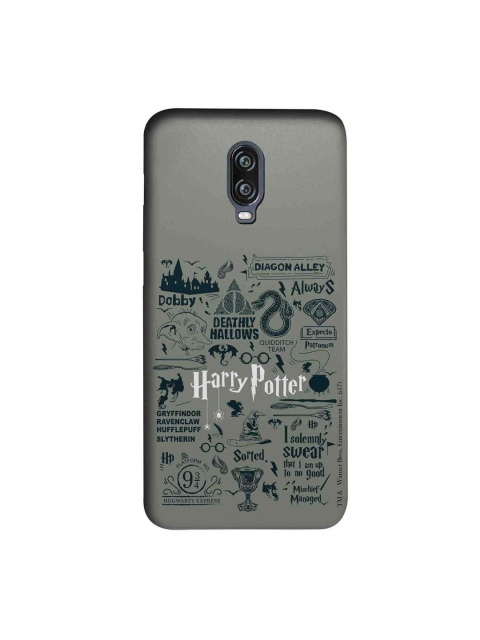

macmerise Grey & Black Harry Potter Infographic Sublime Printed OnePlus 6T Back Cover