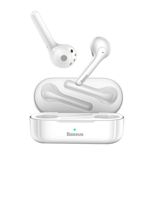 

Baseus Unisex White Solid Encok True Wireless Earphones W07 With Charging Dock