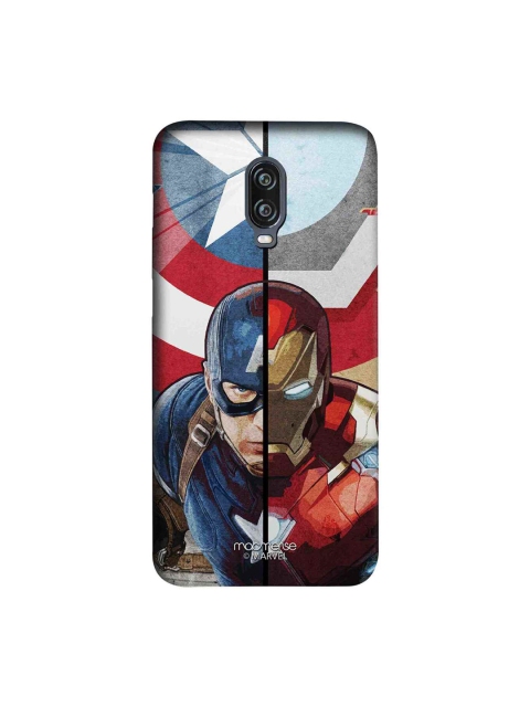 

macmerise Blue & Red Marvel Comics Man Vs Machine Sublime OnePlus 6T Back Case