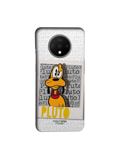 macmerise White & Yellow DisneyHello Mr Pluto Sublime OnePlus 7T Back Cover