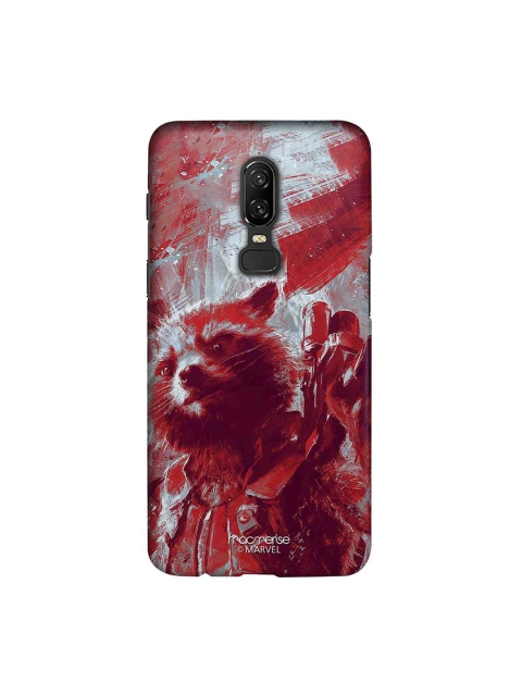 

macmerise Red & Grey Marvel Comics Charcoal Art Rocket Sublime OnePlus 6 Back Case