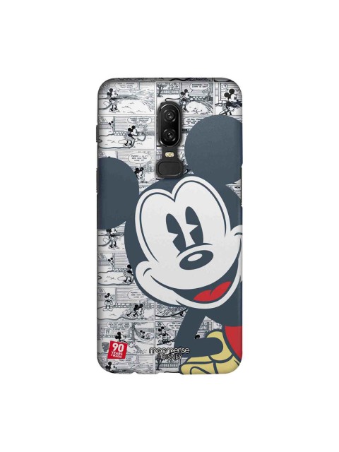 

macmerise Grey & Red Disney Mickey Comicstrip Sublime OnePlus 6 Back Case