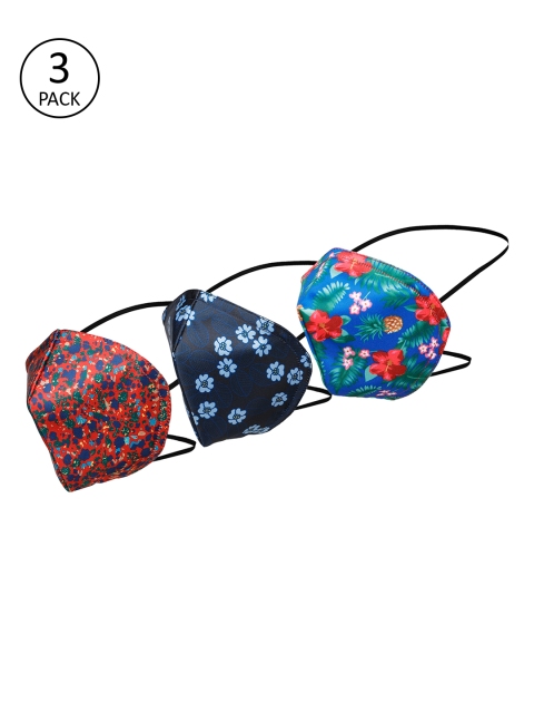 

Alvaro Castagnino Unisex 3 Pcs 3-Ply Printed Reusable Outdoor Fabric Masks, Multi