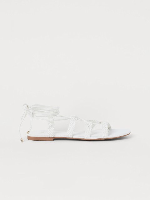 

H&M Women White Sandals