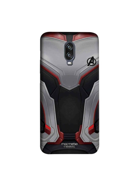 

macmerise Grey & Black Marvel Comics Avengers Endgame Suit Sublime OnePlus 6T Back Case