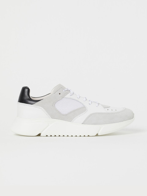 

H&M Men White Leather Trainers