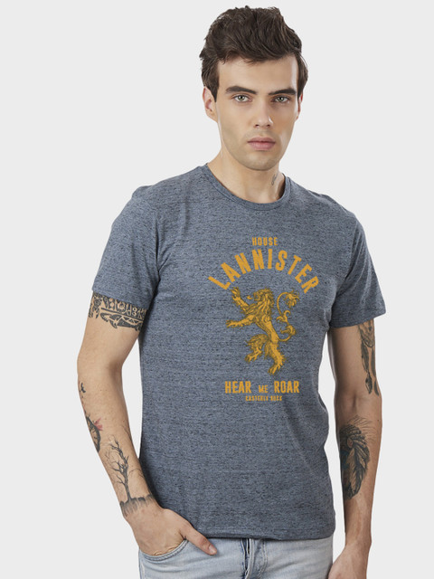 

Free Authority Game Of Thrones printed Blue Tshirt for Men