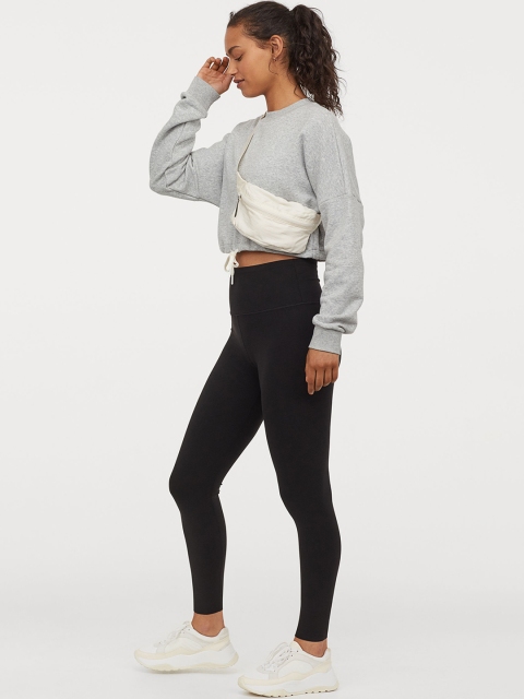 

H&M Women Black Sports Tights High Waist