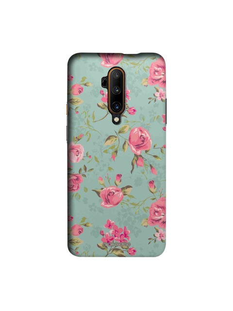 

macmerise Teal Green & Pink Floral Sublime OnePlus 7T Pro Mobile Case