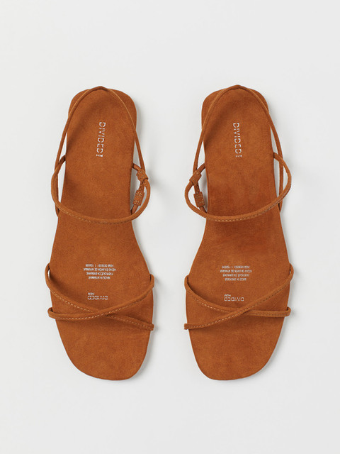 

H&M Women Brown Open Toe Flats
