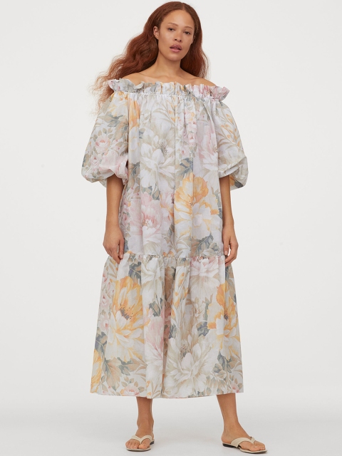 

H&M White Off-the-shoulder dress