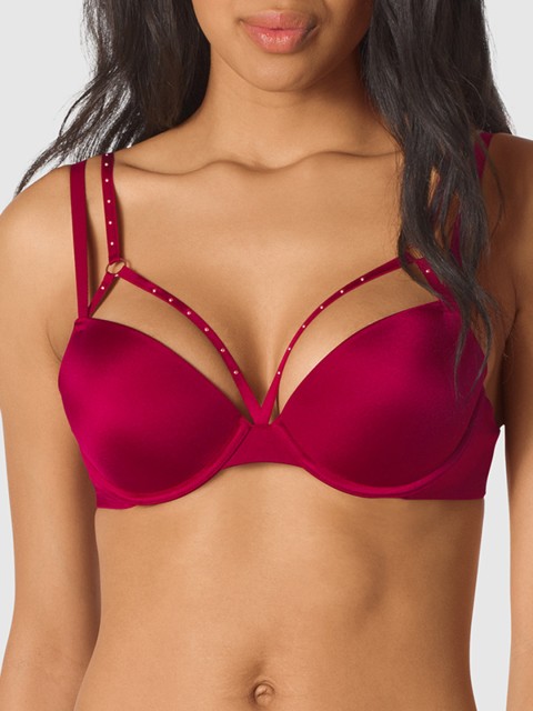 

La Senza Magenta Solid Underwired Lightly Padded Everyday Bra