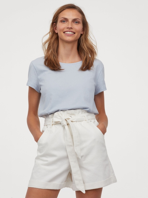 

H&M Women Blue Solid T-shirt