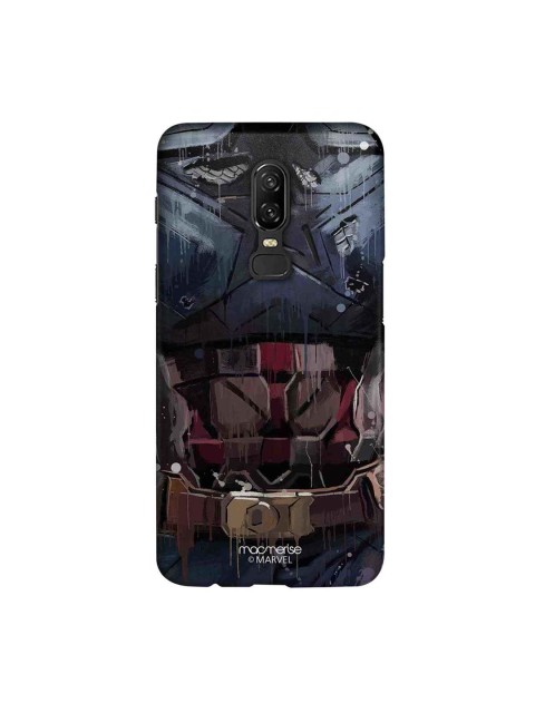 

macmerise Blue & Black Marvel Comics Grunge Suit Steve Sublime OnePlus 6 Back Case