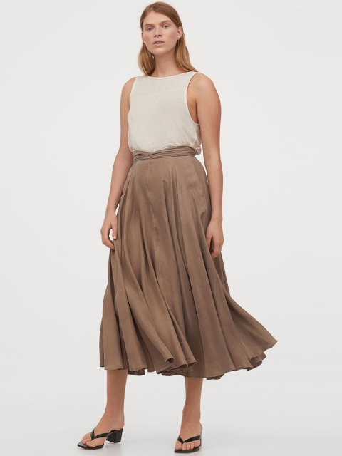 

H&M Women White Solid Linen Vest Top