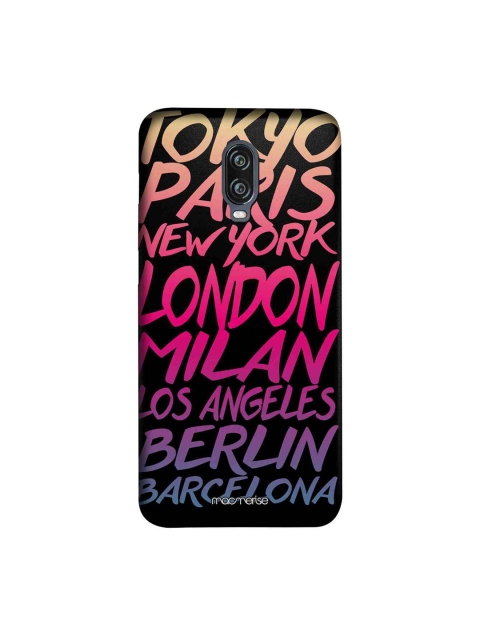 

macmerise Black & Pink Fashion Cities Printed Sublime Printed OnePlus 6T Back Case