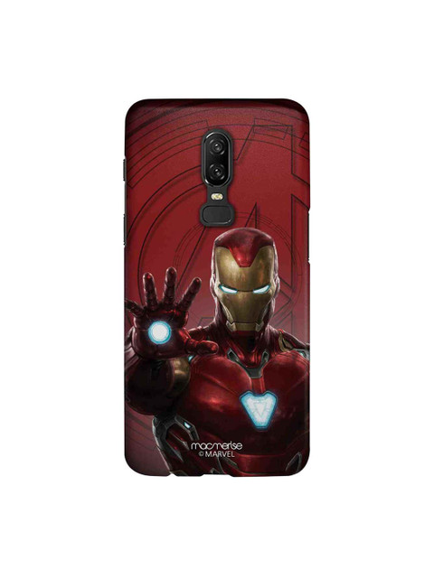 

macmerise Red & Gold-Toned Marvel Comics Iron Man Mark L Armor Sublime OnePlus 6 Back Case