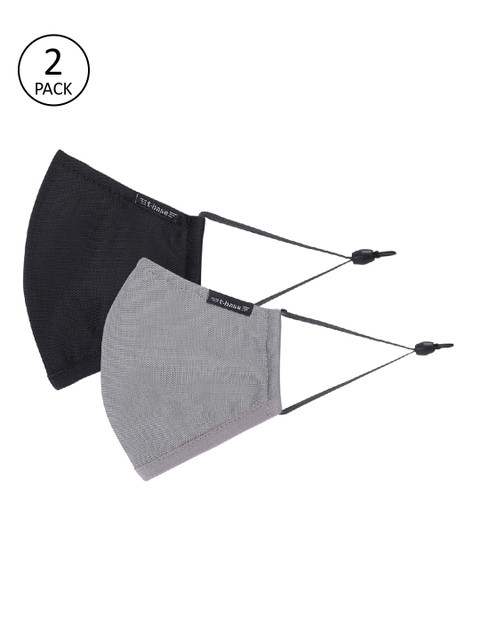 

t-base Unisex Assorted Pack Of 2 6-Ply Outdoor Reusable Protective Face Mask