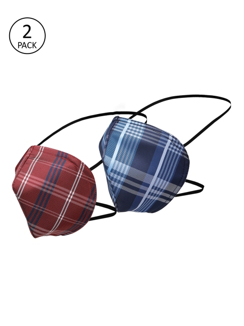 

Alvaro Castagnino Unisex 2 Pcs Printed 3-Ply Reusable Cloth Masks, Red