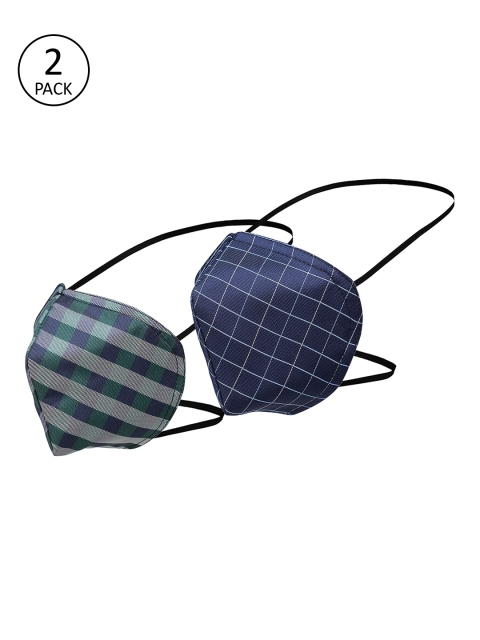 

Alvaro Castagnino Unisex 2 Pcs Printed 3-Ply Reusable Cloth Masks, Blue
