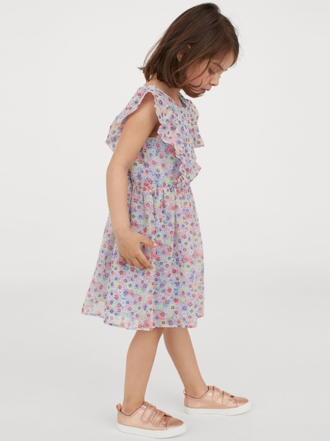 

H&M Girls Purple Floral chiffon dress