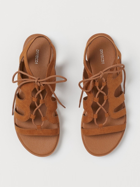 

H&M Women Brown Laced Sandals