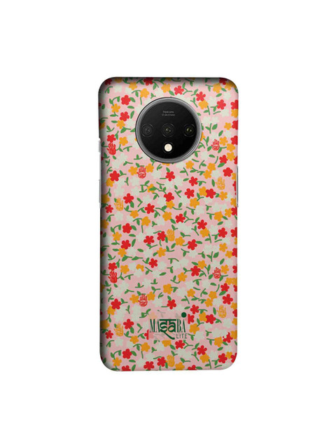 

macmerise Pink & Red Masaba Dense Floral Sublime OnePlus 7T Back Case