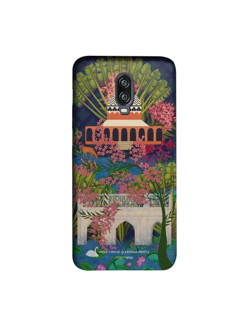 

macmerise Blue & Green Blossoms Sublime Printed OnePlus 6T Back Case