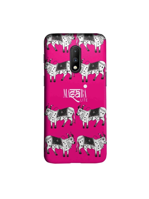 

macmerise Pink & White Masaba Cow Print Sublime OnePlus 7 Back Case