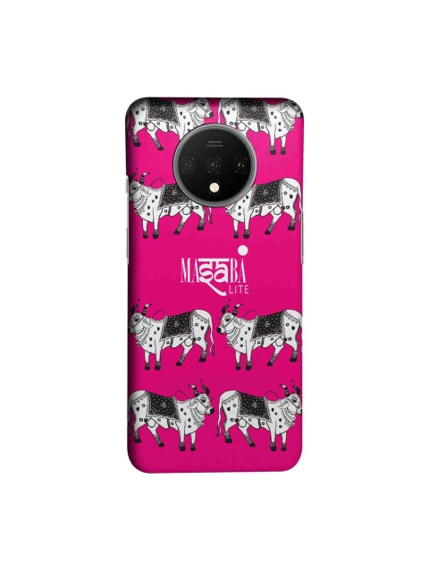 

macmerise Pink & White Masaba Lite Cow Print Sublime OnePlus 7T Back Case