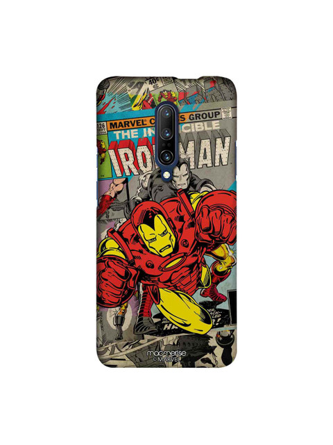

macmerise Grey & Red Marvel Comics Ironman Sublime OnePlus 7 Pro Back Case
